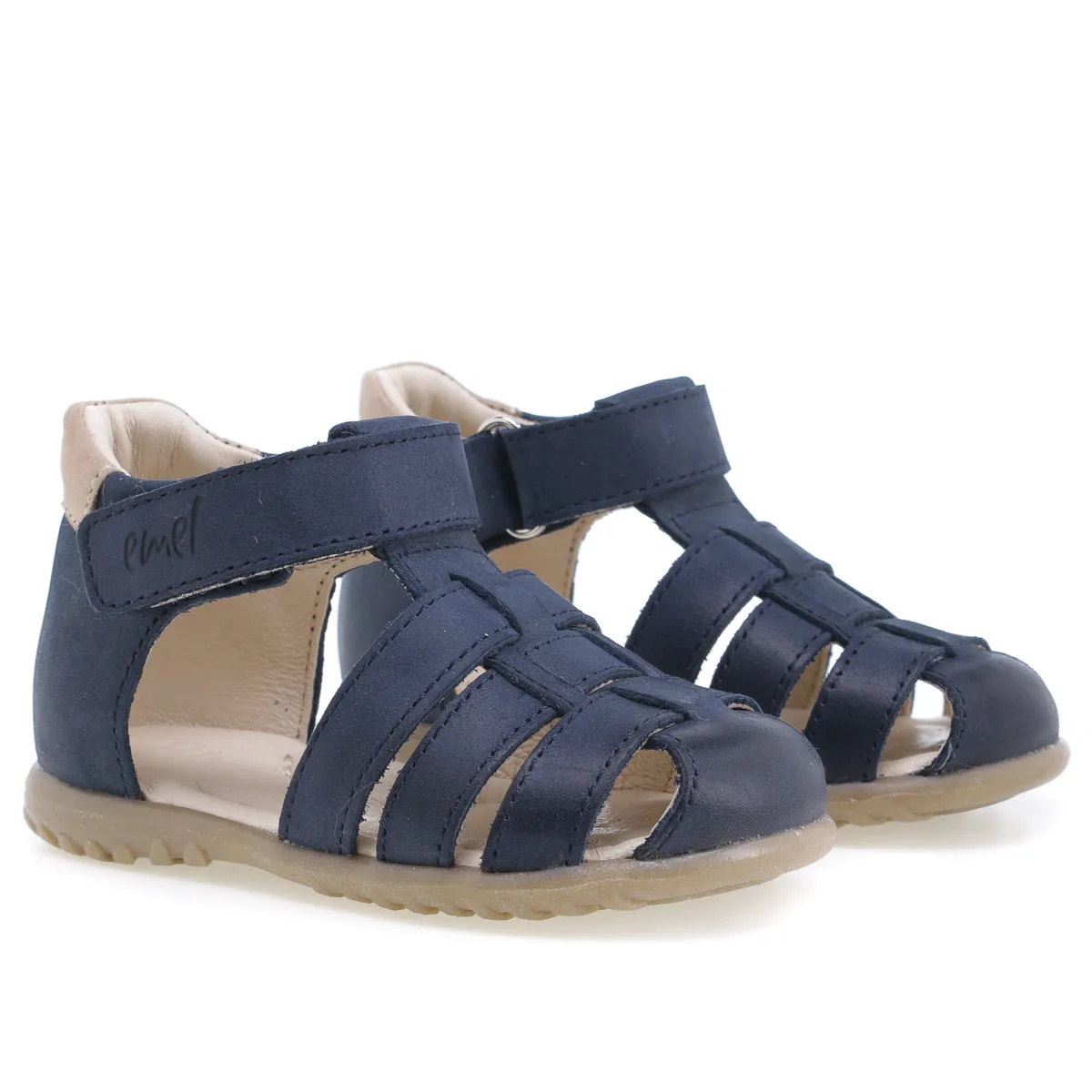 (1078-27) Emel Navy closed sandals