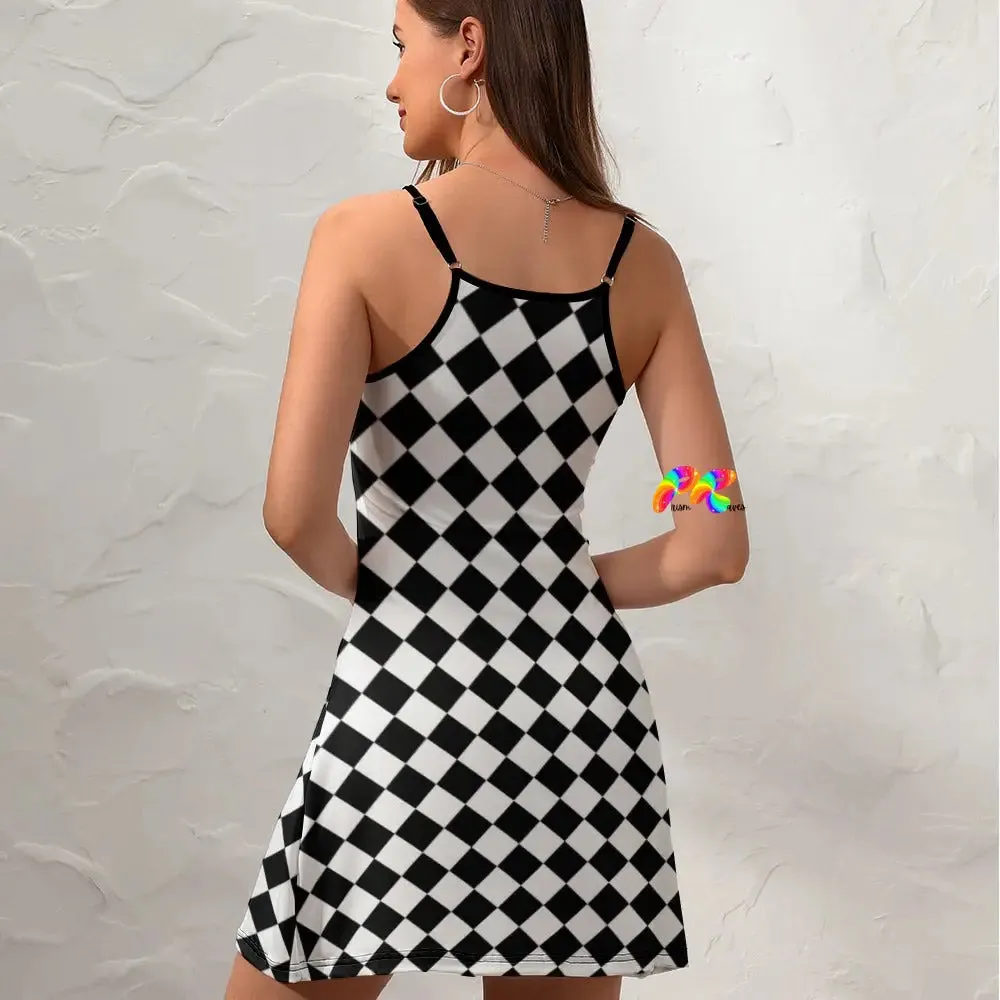 Argyle Spaghetti Strap Dress