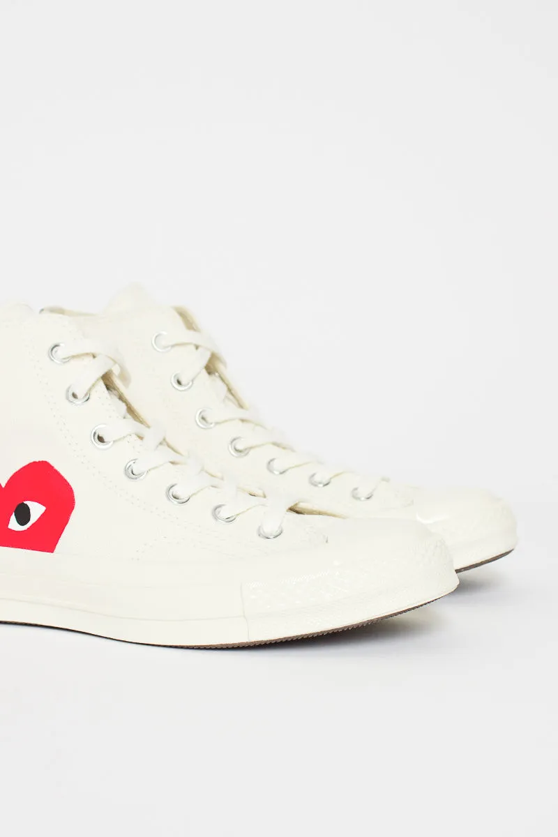 Comme Des Garçons PLAY X Chuck Taylor 1970s Hi Milk/White