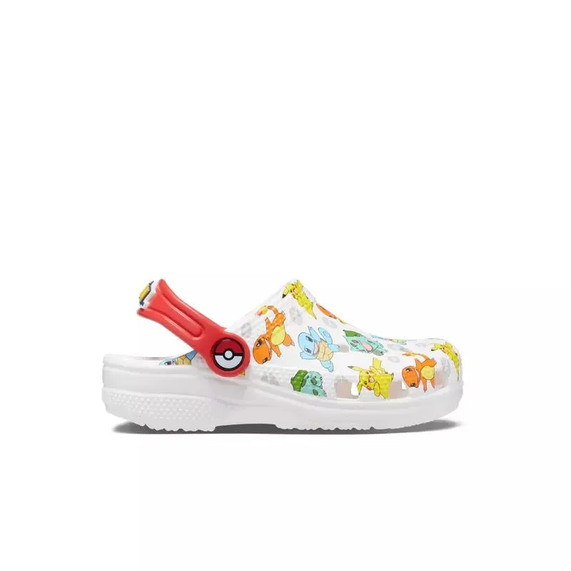 Crocs Toddler Classic Pokemon Clog - 207754-94S White/Multi