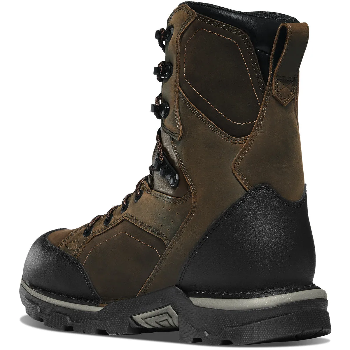 Danner Men's Crucial 8" Plain Toe Waterproof Work Boot- Brown - 15862