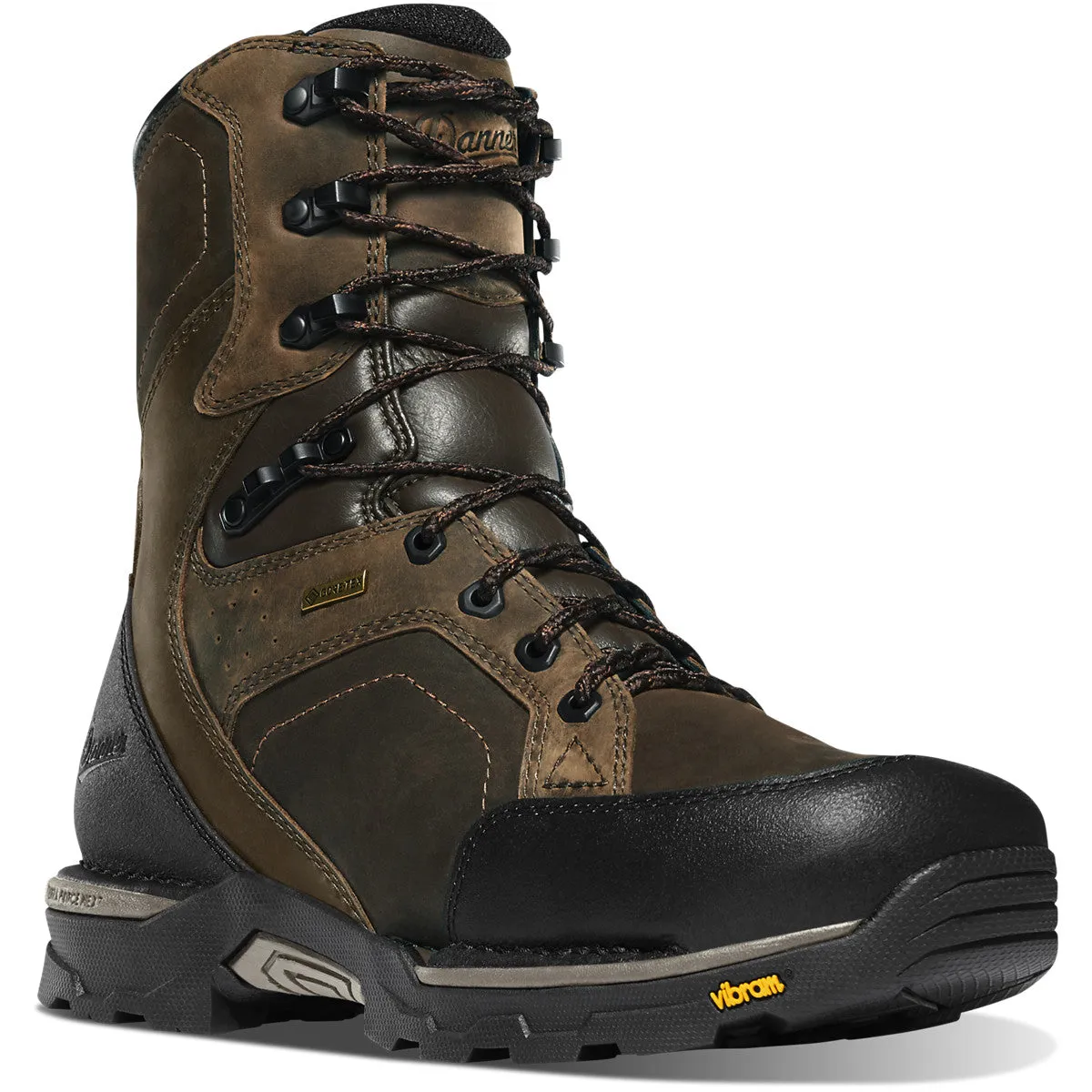 Danner Men's Crucial 8" Plain Toe Waterproof Work Boot- Brown - 15862