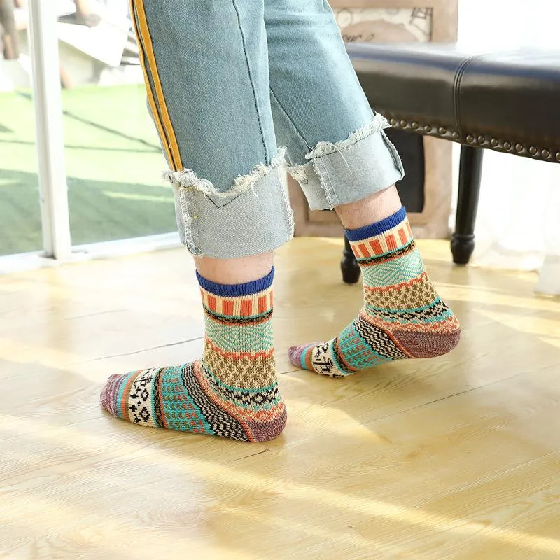 Female Knitted Casual Vintage Thick Warm Socks