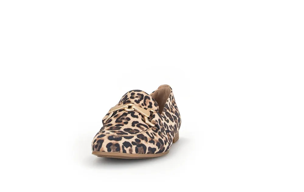 Gabor Leopard Print Suede Loafer 21132