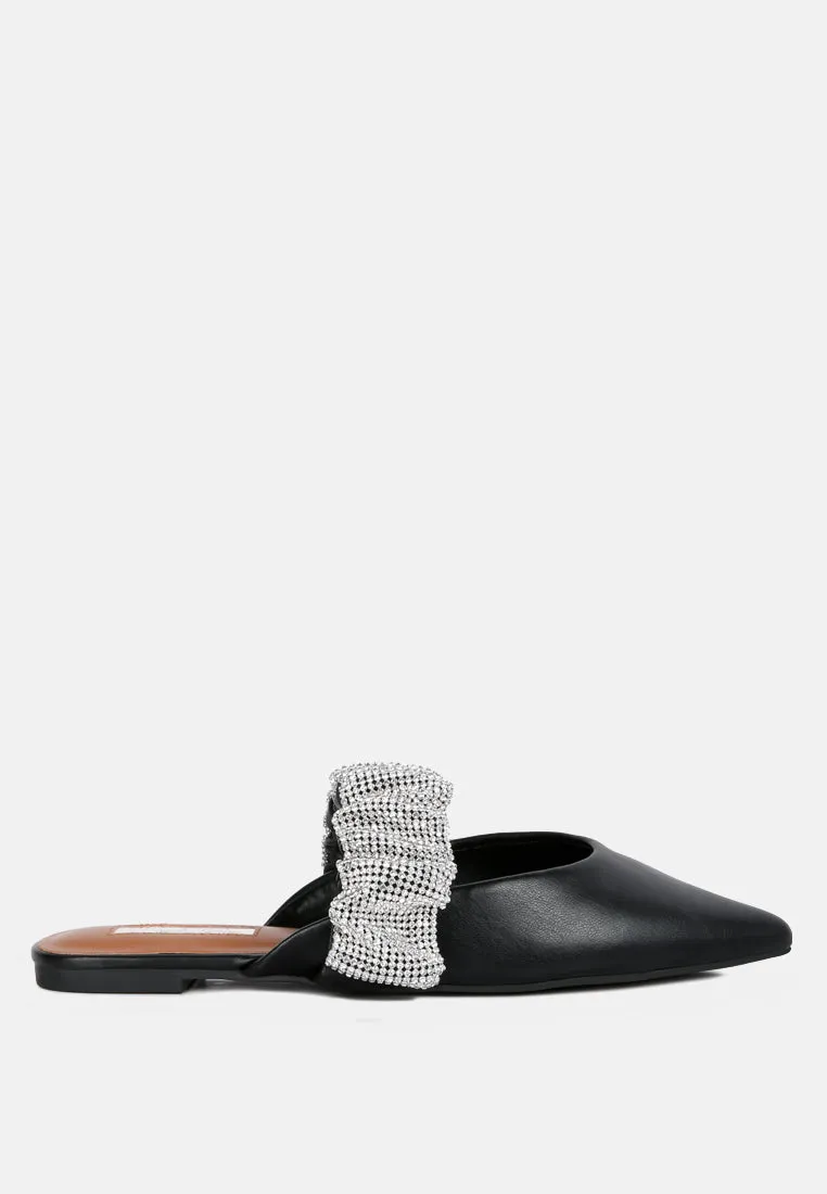 Hemessen Diamante Strap Flat Mules