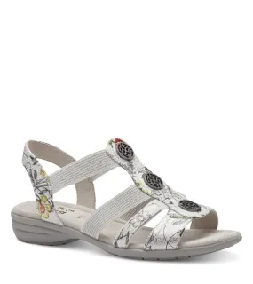 Jana Womens Floral Sandal Wdie Fit  - 8-28165-42