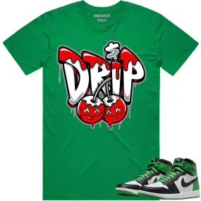 Jordan 1 Lucky Green 1s Shirt to Match - RED MONEY DRIP