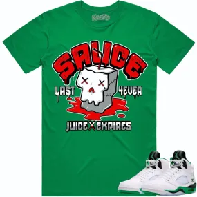 Jordan 5 Lucky Green 5s Shirt to Match - RED SAUCE