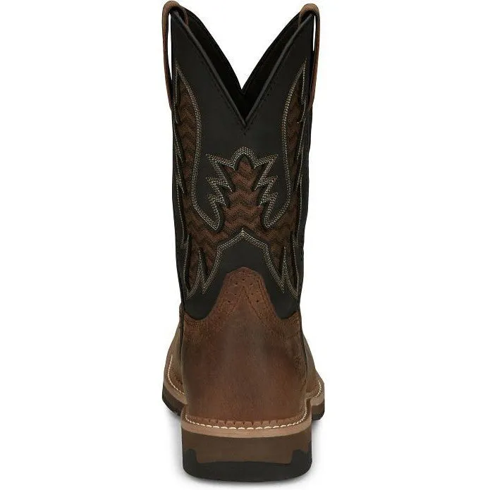 Justin Men's Bolt 11" Nano CT Western Work Boot -Brown- SE4113