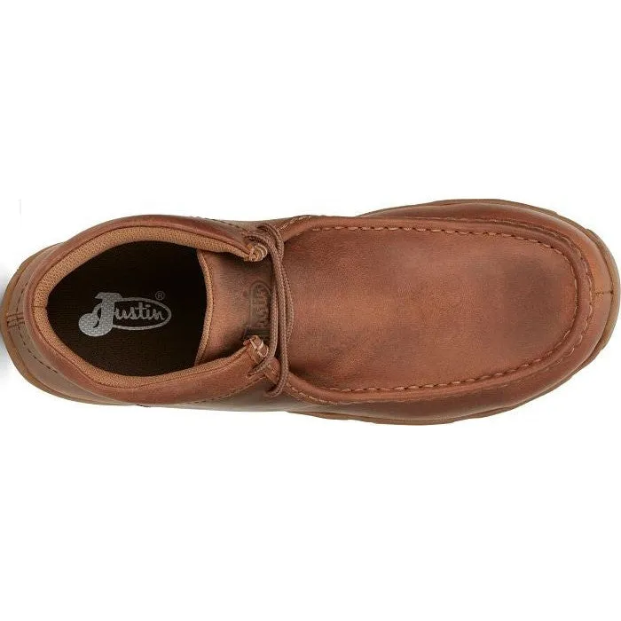 Justin Men's Cappie 4 Moc Toe Western Work Shoe -Sand Tan- SE241