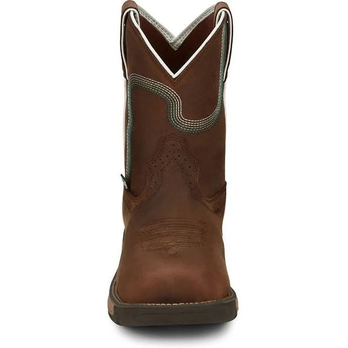 Justin Women's Rush 8" CT WP Western Work Boot -Brown- SE4360