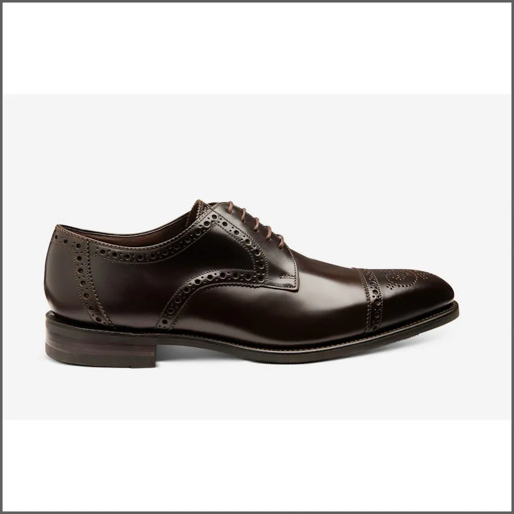 Loake Eldon Brown Leather Premium Semi-Brogue*