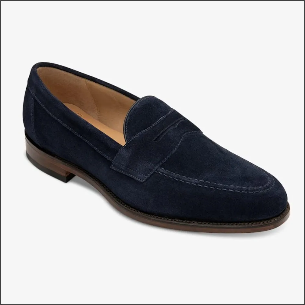 Loake Imperial Navy Suede Penny Loafer*