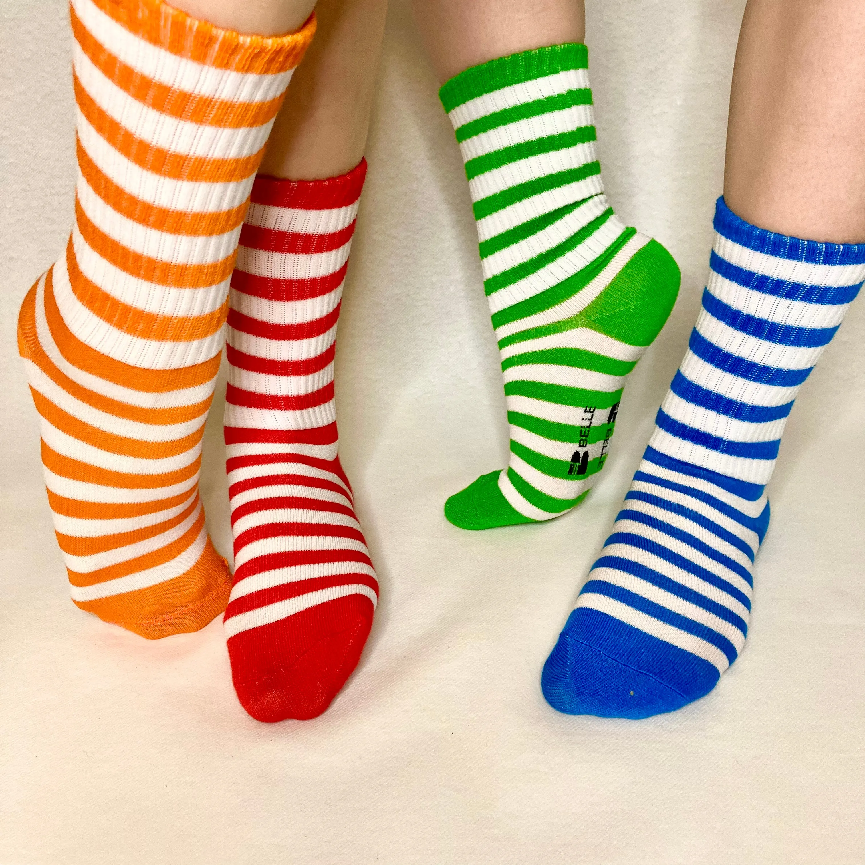 Mid legs-Orange/White striped