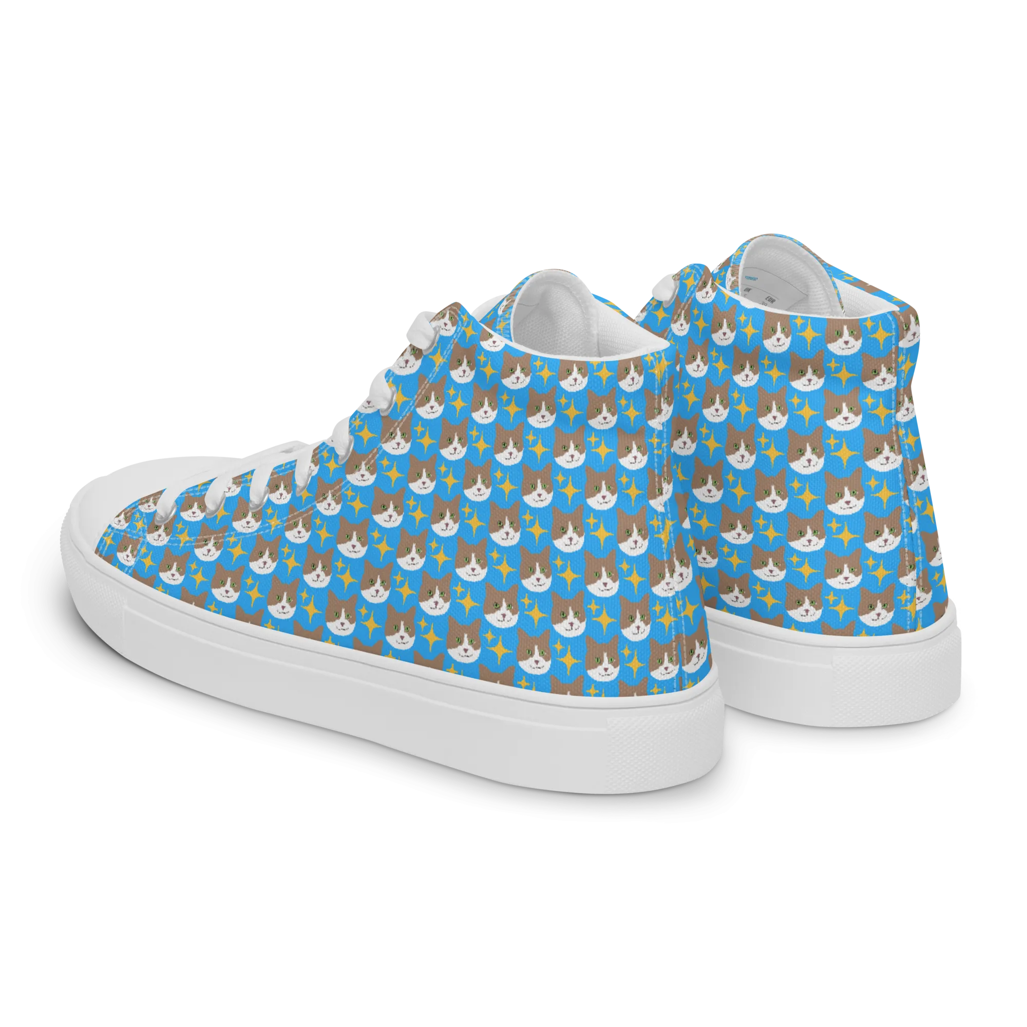 Mr. Peaches the Cat High Top Canvas Shoes (Women's)