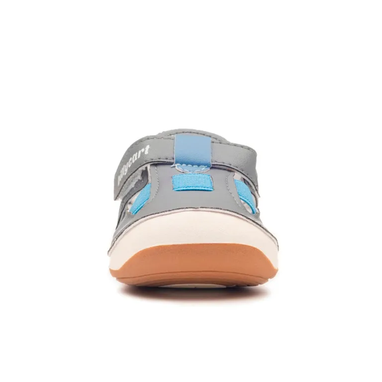 NOAH grey and blue baby and toddler boys sandals