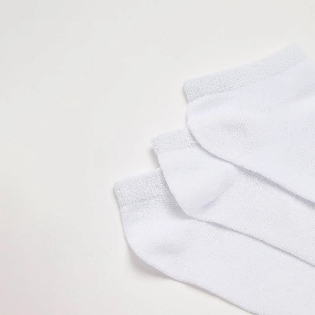 Pack of 3 Plain Color Short Socks