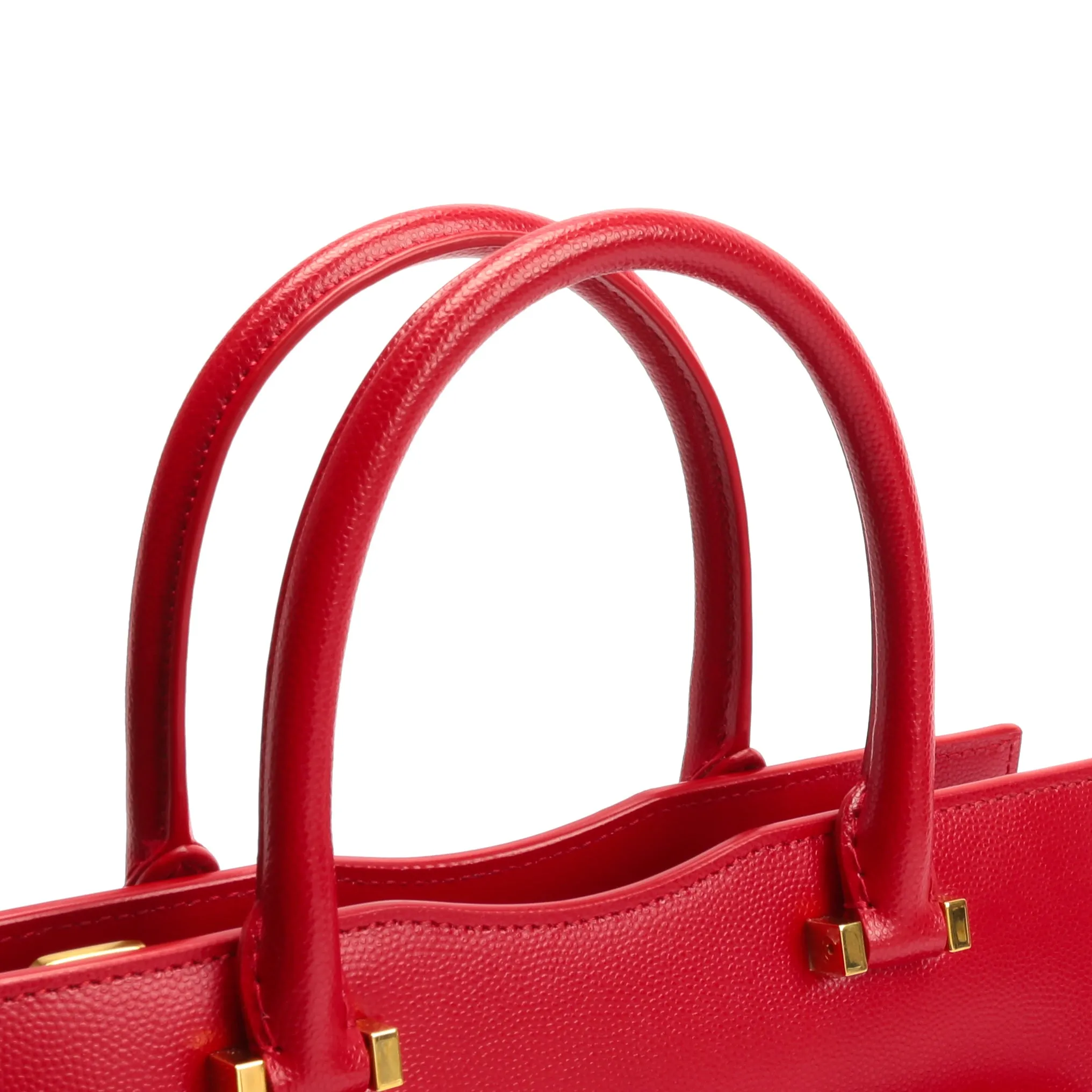 SAINT LAURENT Small Monogram Uptown Tote - Red