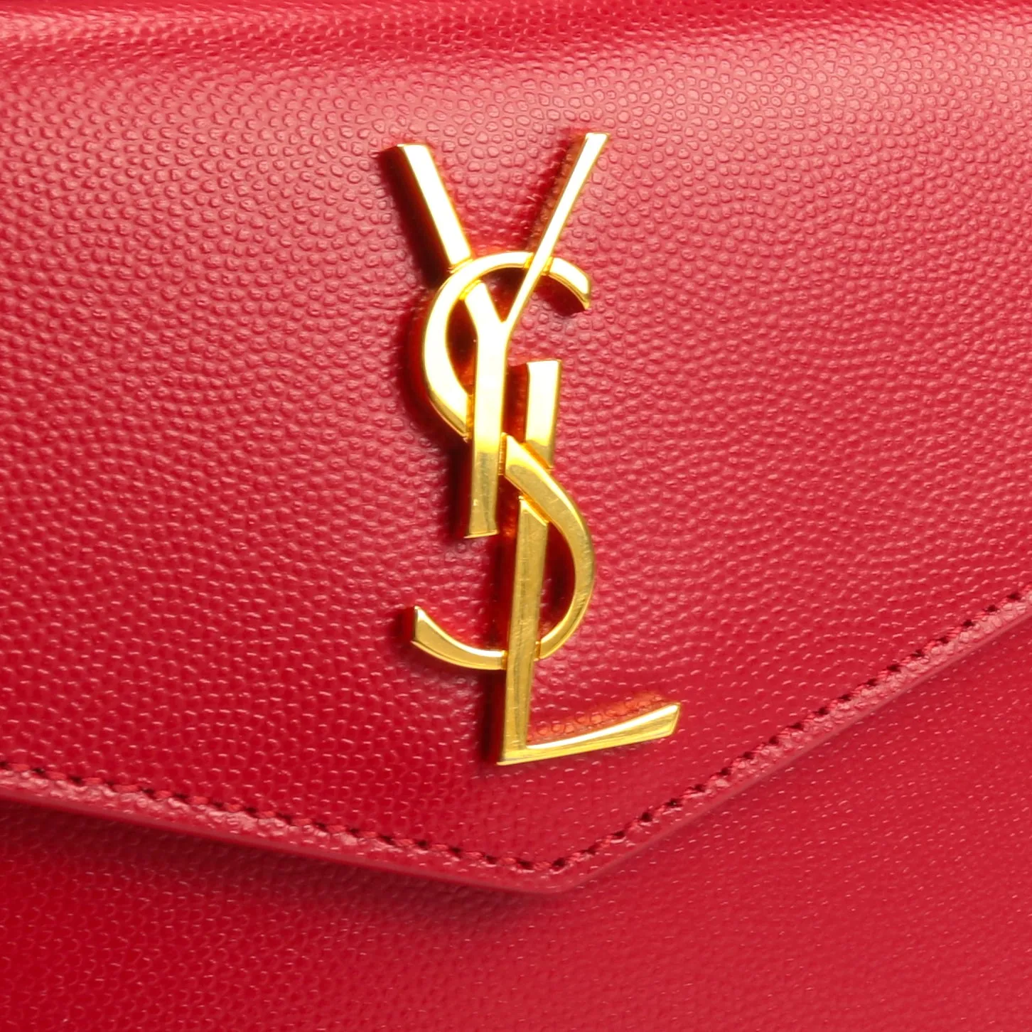 SAINT LAURENT Small Monogram Uptown Tote - Red