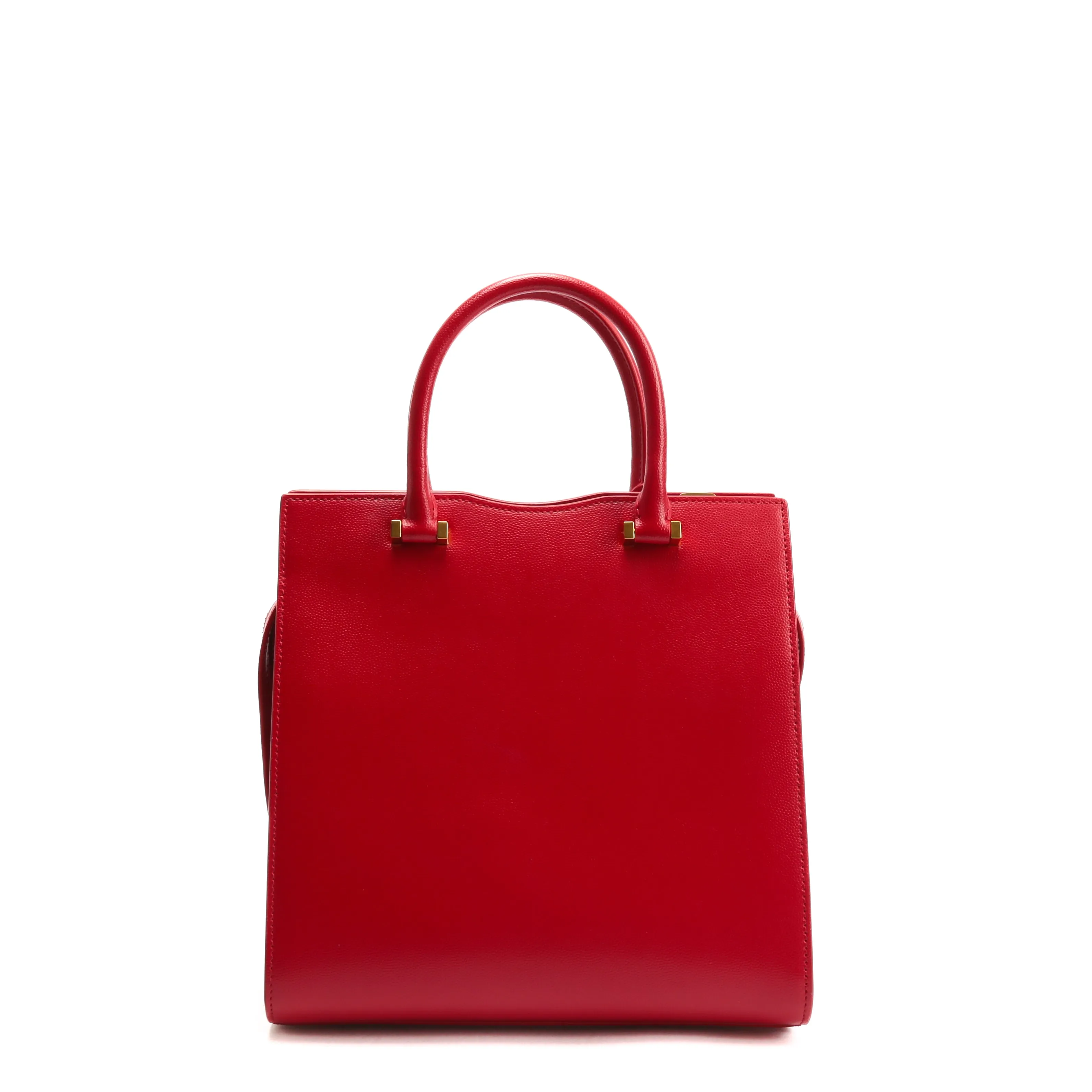 SAINT LAURENT Small Monogram Uptown Tote - Red