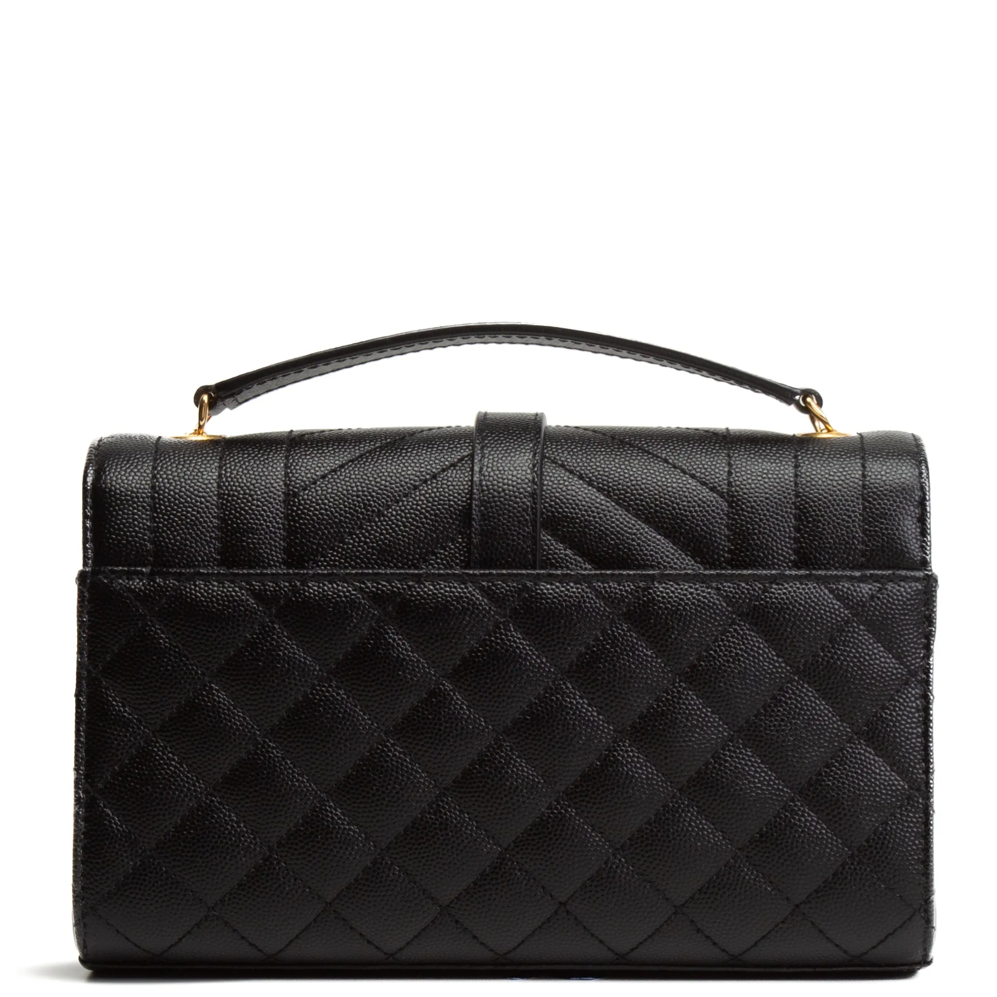 SAINT LAURENT Small Triquilt Envelope Flap Bag - Black