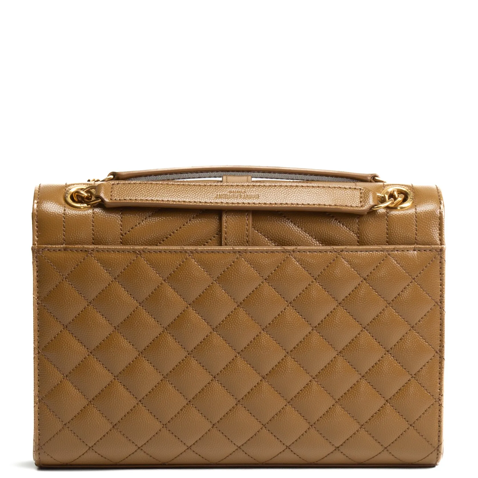 SAINT LAURENT Triquilt Medium Envelope Bag - Olive