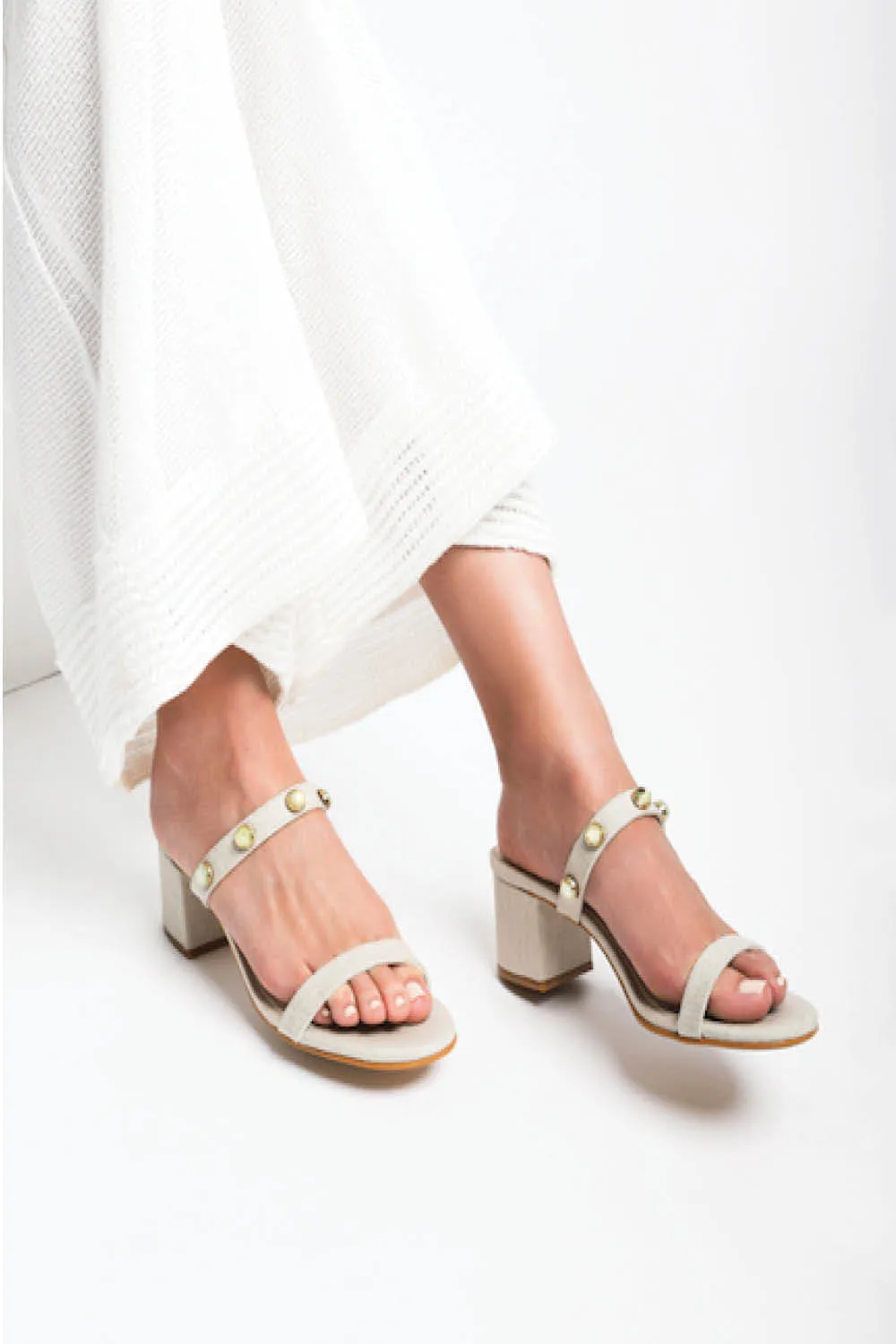 SELENE Prehnite Vegan Linen Mule