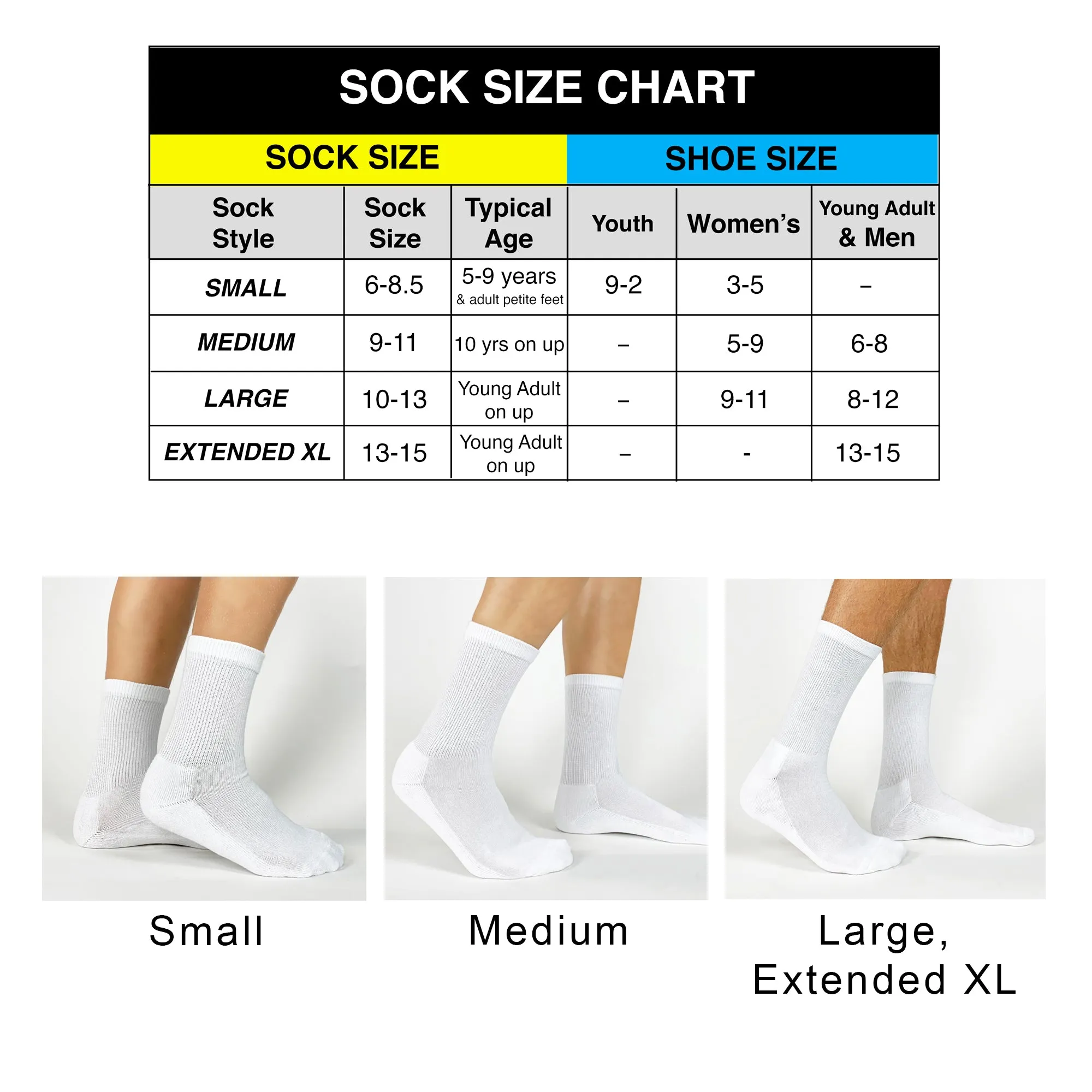 Serving Specialist White Crew Socks