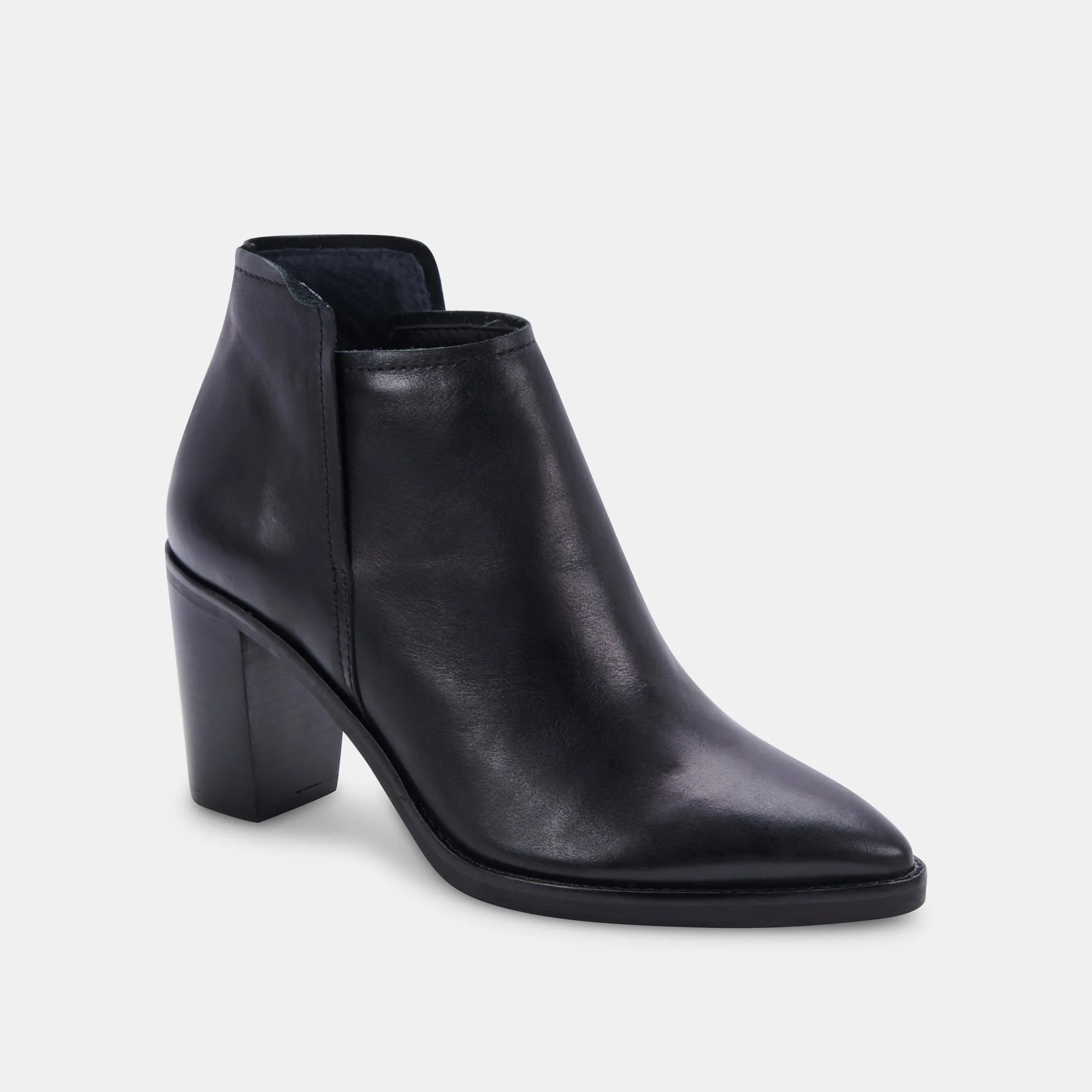 SPADE BOOTIES BLACK LEATHER