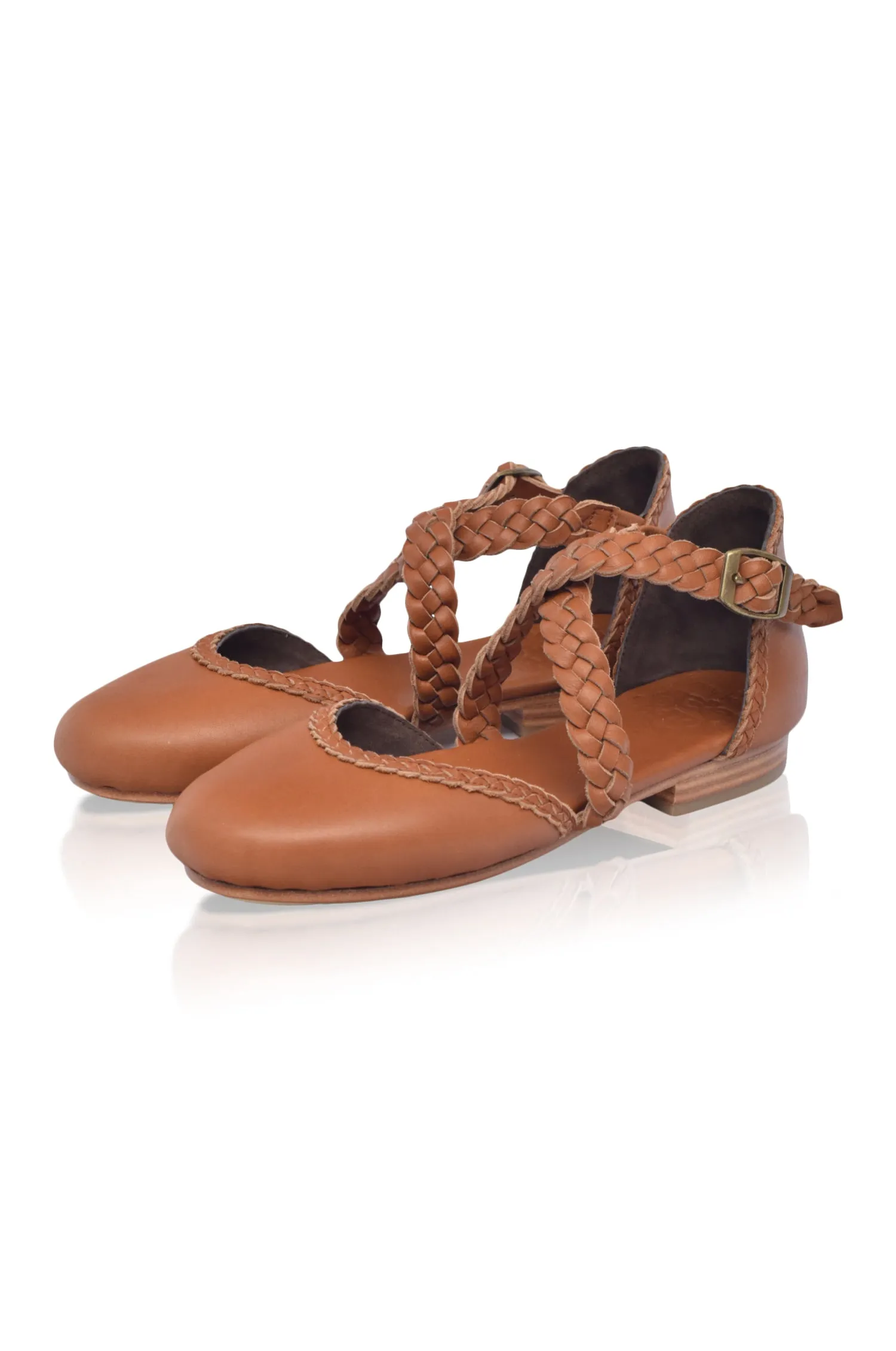 Tallulah Braided Leather Flats