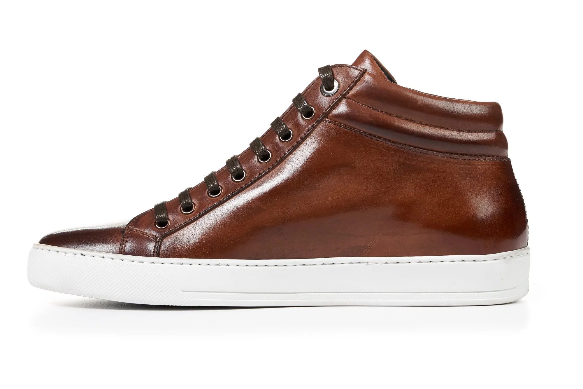 The Carter Mid-Top Sneaker - Brown - White Sole