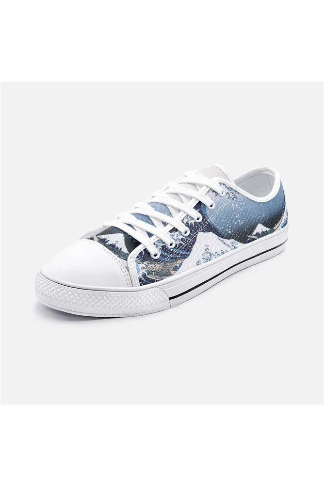 The Great Wave Off Kanagawa Unisex Low Top Canvas Shoes