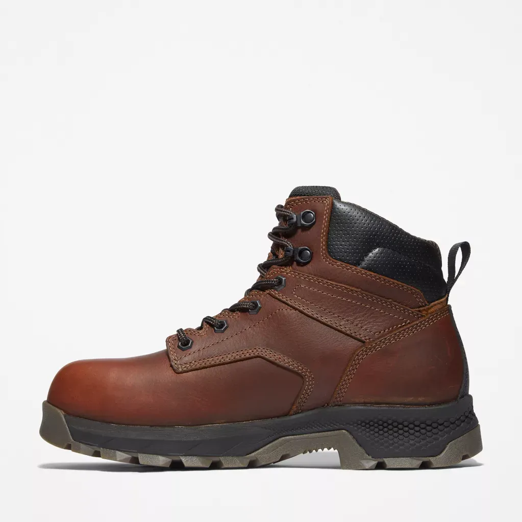 Timberland Pro Men's Titan EV 6" WP Comp Toe Work Boot -Brown- TB0A42FY214