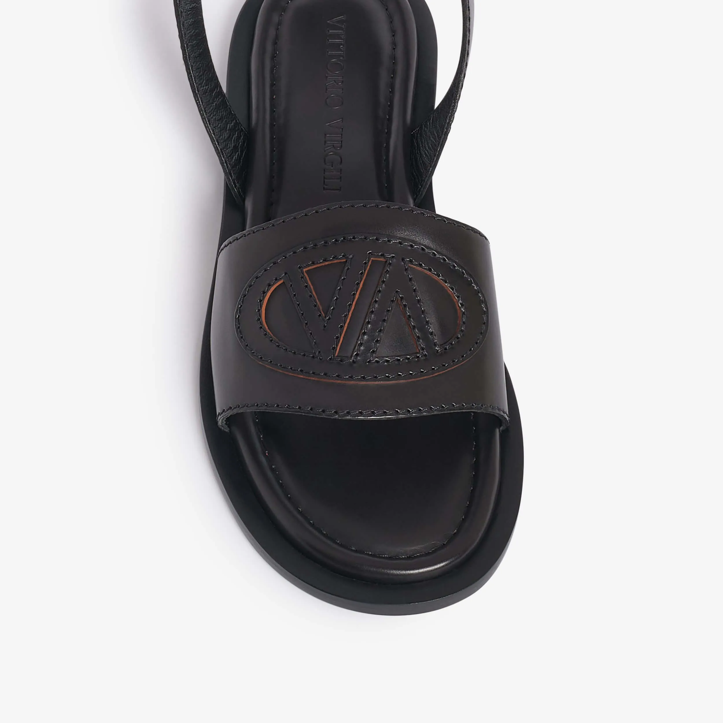 Women's leather flat sandal