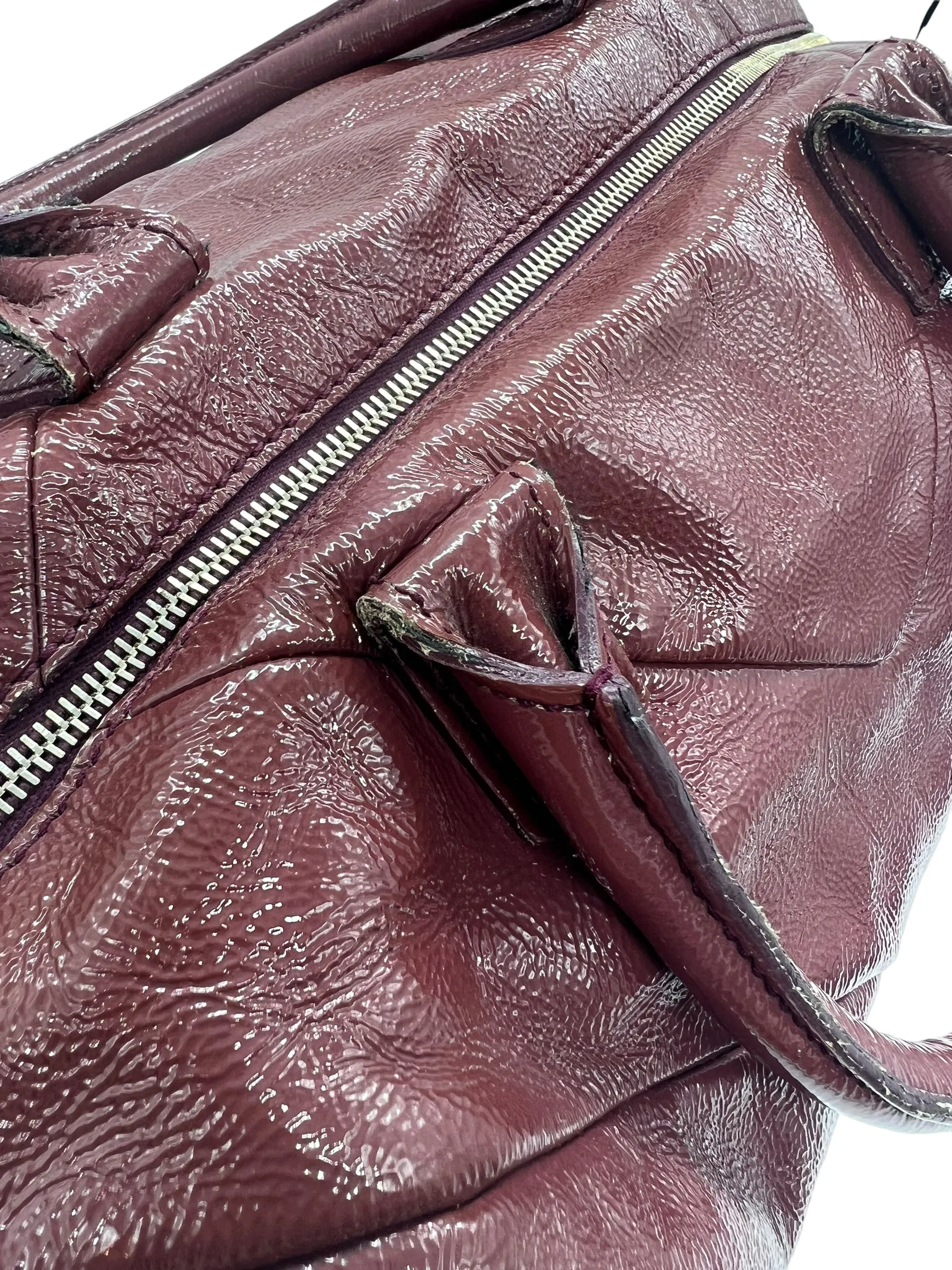 YSL Saint Laurent Mauve Patent Easy Y Bag