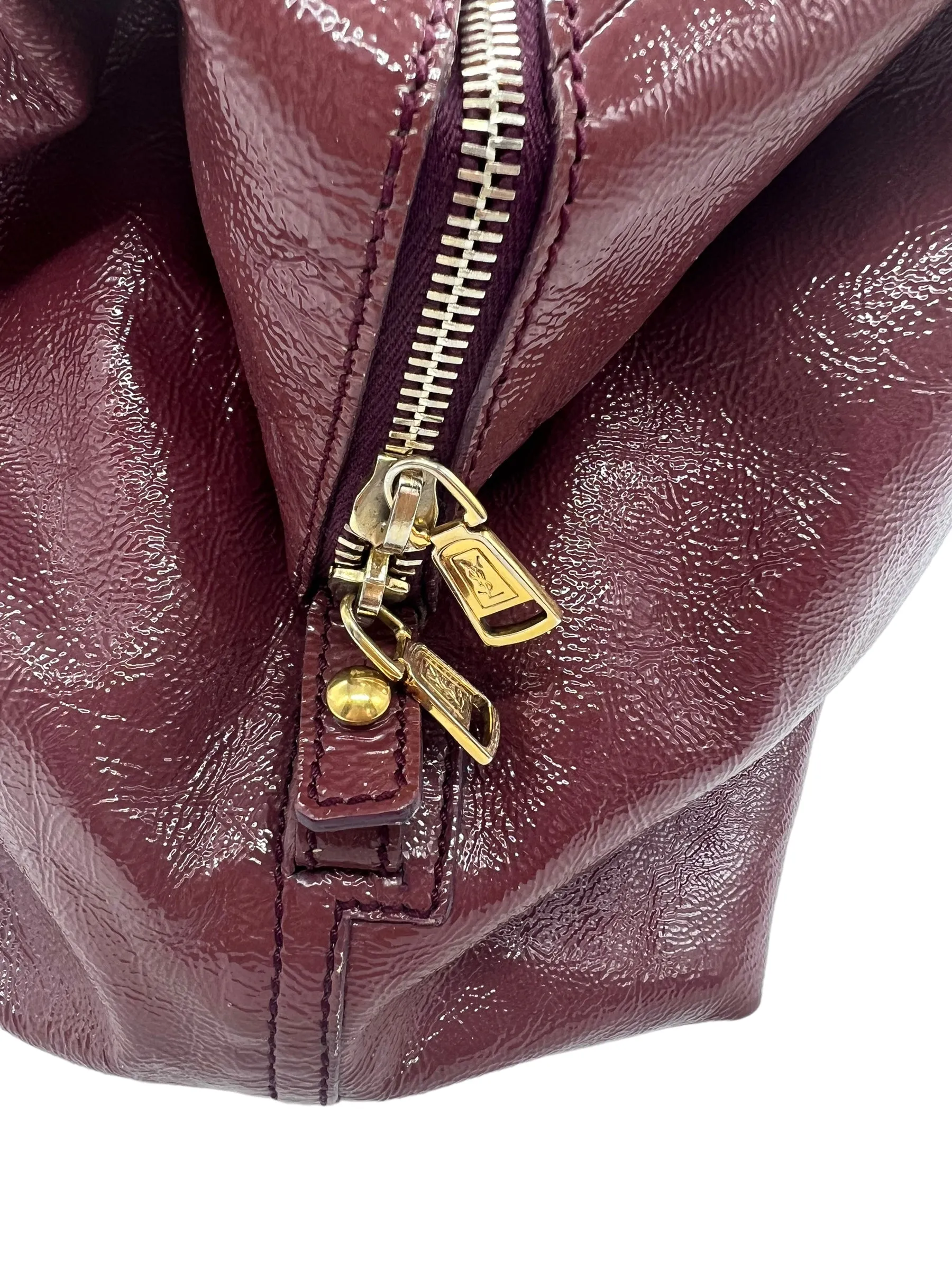 YSL Saint Laurent Mauve Patent Easy Y Bag