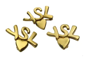 YVES SAINT LAURENT initials over heart set